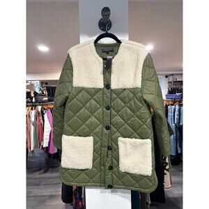 Central Park West Asher Quilted Sherpa Puffer Jacket Size S